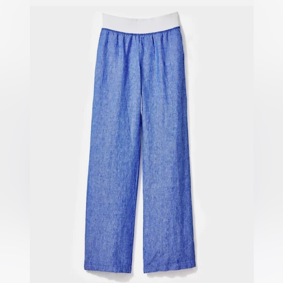 Lilly Pulitzer Pants - Lilly Pulitzer Beach Palazzo Pants in Beckon Blue x Resort White Sz M